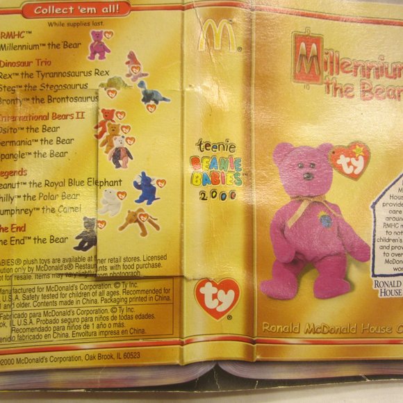 VTG 2000 TY TEENE BEANIE BABY MCDONALD'S MILLENIUM THE BEAR - Picture 4 of 8